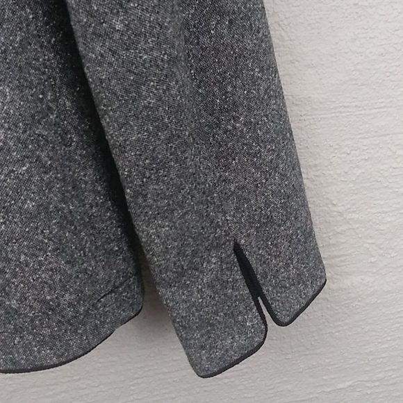 Pendleton Vintage Gray Wool Silk Blend Marble V-Neck Three Button Front Blazer - Picture 8 of 10